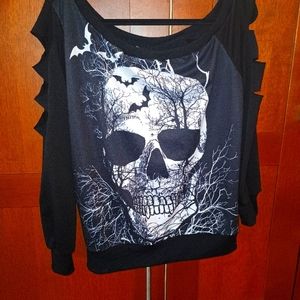 Vintage oversized skull sweatshirt